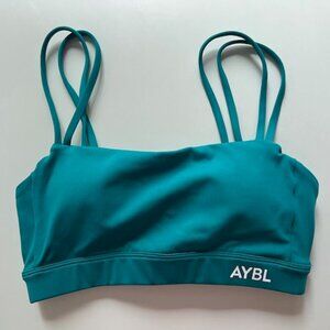 AYBL XS Teal Essential Bandeau Sports Bra - Like New